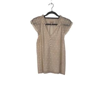 Rebecca Taylor polka dot embroidered blouse